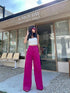 Women High Quality High Waisted Straight Cut Trousers